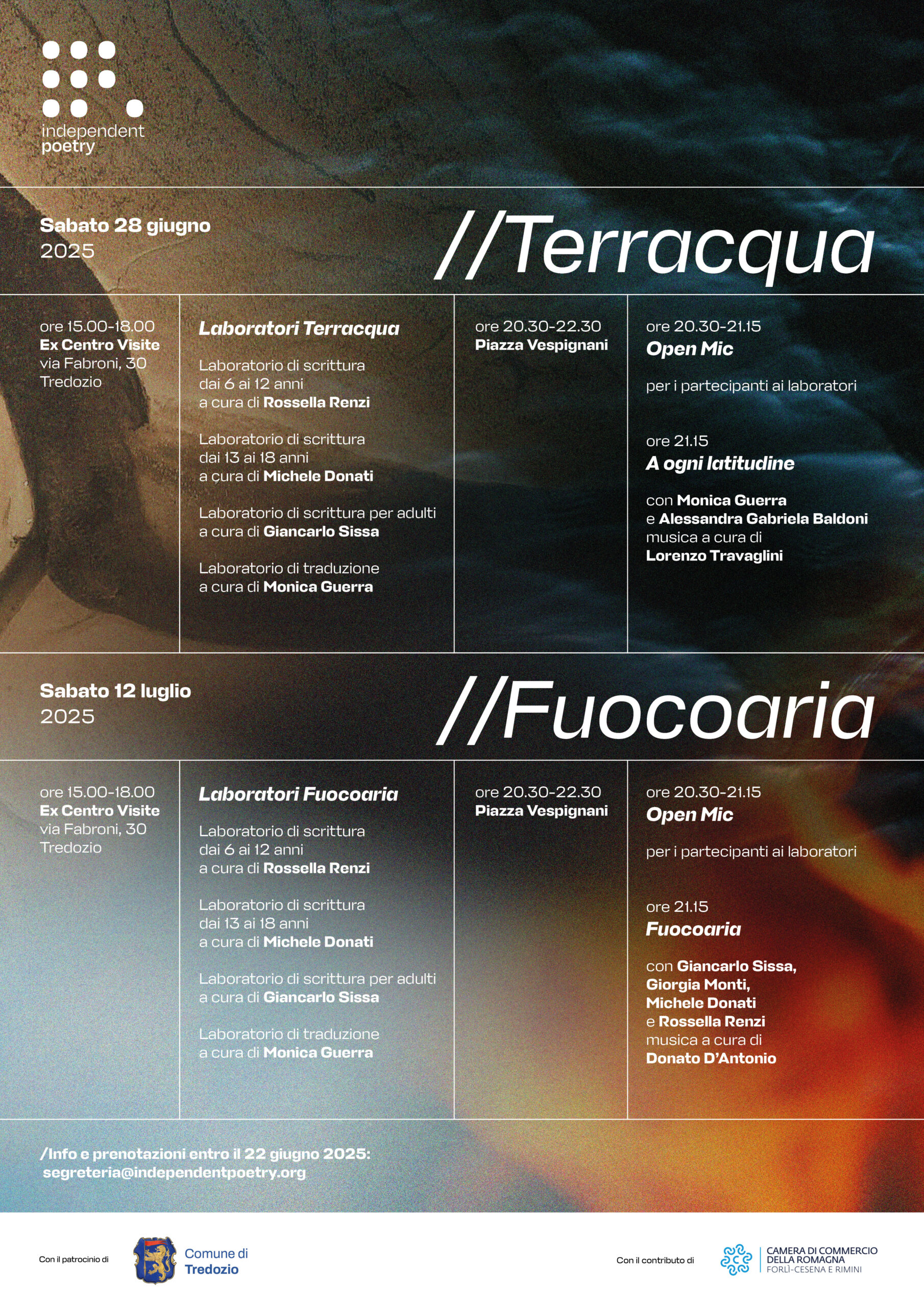 28 GIUGNO E 12 LUGLIO – TERRACQUA – FUOCOARIA